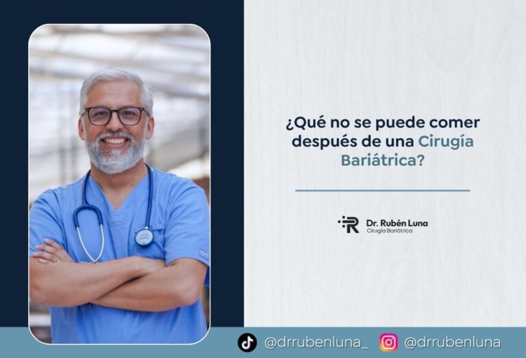 Dieta despues de una manga gástrica - Dr Ruben Luna - cirujano bariátrico - Bogotá Colombia