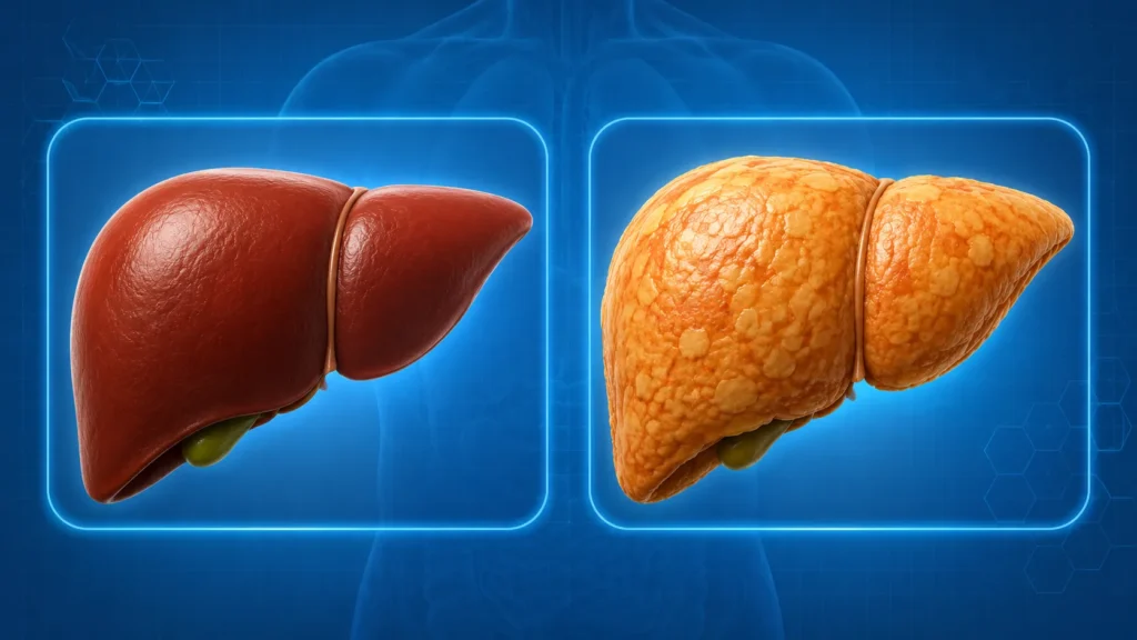 higado graso e higado sano - Dr Ruben Luna