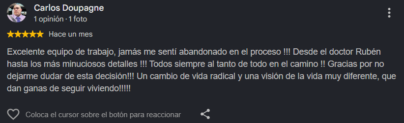 Testimonio de Google - Dr. Rubén Luna - Bogotá, Colombia