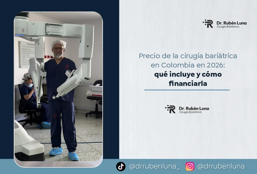 Precio de la cirugía bariátrica en Colombia - Dr. Rubén Luna junto al robot Da Vinci Xi en Bogotá